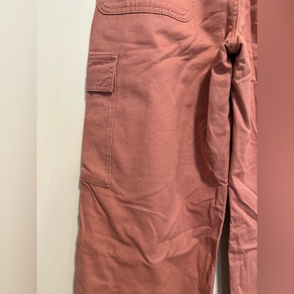 NWOT Forever 21 Dusty Rose/rust brown/ coral/orange color. Flare Fit Cargos. - Picture 11 of 11